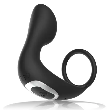 BLACK&SILVER - MASAJEADOR ANAL CONTROL REMOTO SILICONA RECARGABLE NEGRO 