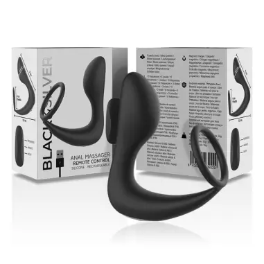 BLACK&SILVER - MASAJEADOR ANAL CONTROL REMOTO SILICONA RECARGABLE NEGRO 