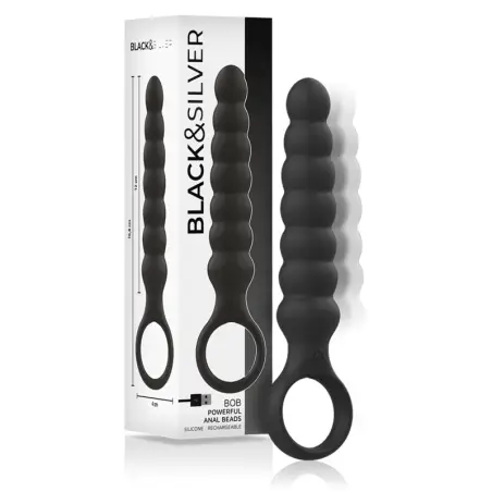 BLACK&SILVER - BOB POTENTE VIBRADOR DILATADOR ANAL SILICONA Vibradores Anales