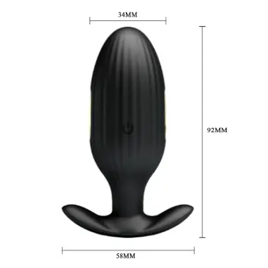 PRETTY LOVE - JEFFERSON PLUG ANAL CONTROLADO POR APP NEGRO Plugs Anales