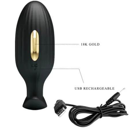 PRETTY LOVE - JEFFERSON PLUG ANAL CONTROLADO POR APP NEGRO Plugs Anales