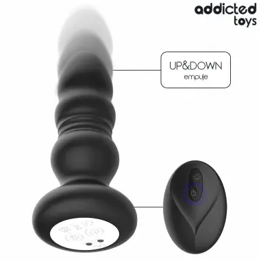 ADDICTED TOYS - PLUG ANAL VIBRADOR THRUSTING Y LUZ LED CONTROL REMOTO 