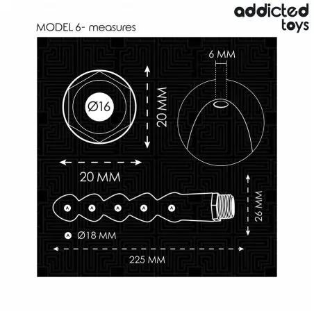 ADDICTED TOYS - LIMPIADOR ANAL CON ADAPTADOR UNIVERSAL MODELO 6 Ducha Anal