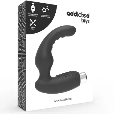 ADDICTED TOYS - VIBRADOR PROSTÁTICO RECARGABLE MODEL 2 - NEGRO Vibradores Anales