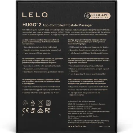 LELO - HUGO 2 MASAJEADOR DE PROSTATA NEGRO 