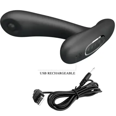 PRETTY LOVE - REMINGTON MASAJEADOR VIBRADOR ANAL Y VAGINAL NEGRO Vibradores Clásicos anales o vaginales
