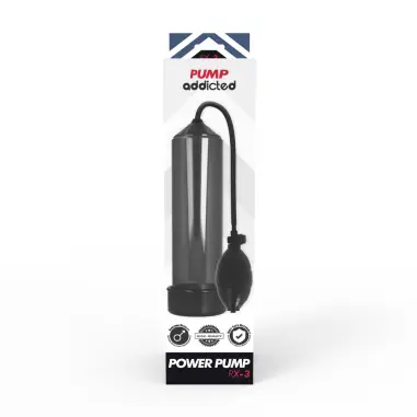 PUMP ADDICTED - RX3 BOMBA ERECCIÓN NEGRO Bomba Alargadora Pene