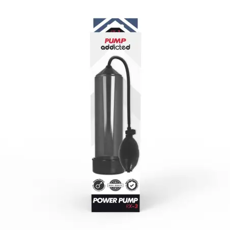 PUMP ADDICTED - RX3 BOMBA ERECCIÓN NEGRO Bomba Alargadora Pene
