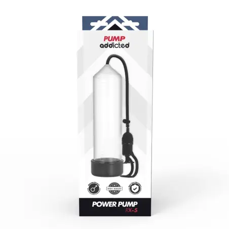 PUMP ADDICTED - BOMBA ERECCIÓN RX5 TRANSPARENTE Bomba Alargadora Pene
