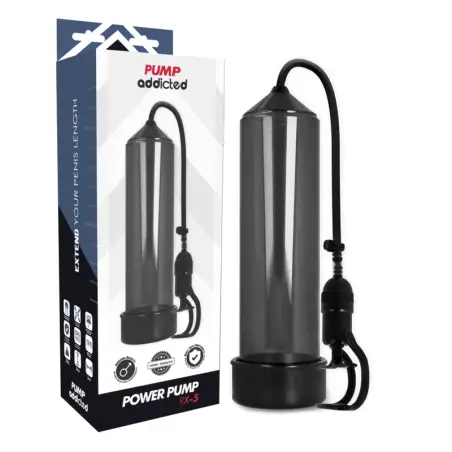 PUMP ADDICTED - BOMBA ERECCIÓN RX5 NEGRO Bomba Alargadora Pene