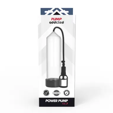 PUMP ADDICTED - BOMBA ERECCIÓN RX7 TRANSPARENTE Bomba Alargadora Pene