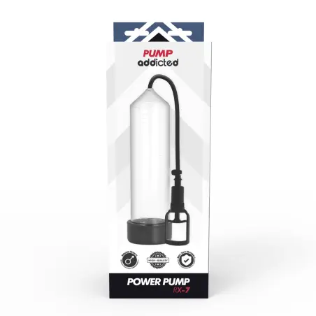 PUMP ADDICTED - BOMBA ERECCIÓN RX7 TRANSPARENTE Bomba Alargadora Pene