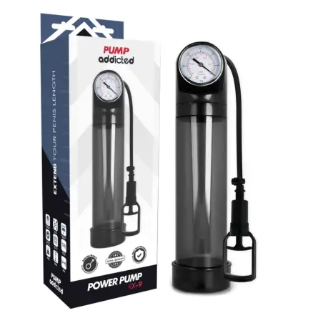 PUMP ADDICTED - BOMBA ERECCIÓN RX9 NEGRO Bomba Alargadora Pene