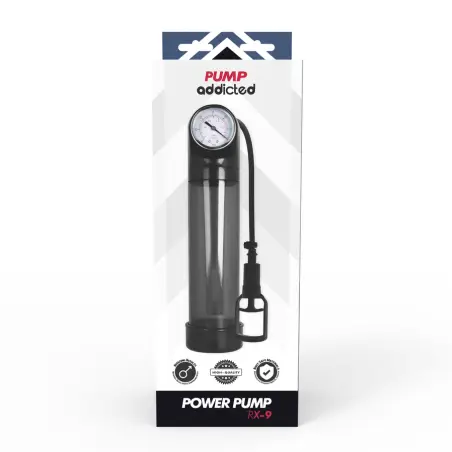 PUMP ADDICTED - BOMBA ERECCIÓN RX9 NEGRO Bomba Alargadora Pene