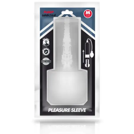 PUMP ADDICTED - PLEASURE SLEEVE MASTUBADOR TALLA M Bomba Alargadora Pene
