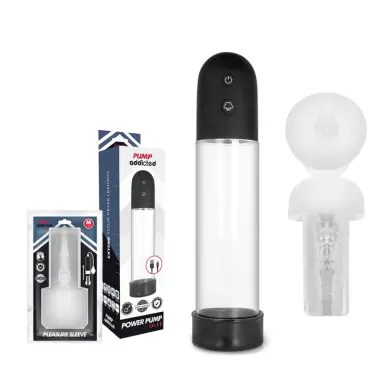 PUMP ADDICTED - BOMBA ERECCIÓN RX11 AUTOMÁTICA CON MASTURBADOR Bomba Alargadora Pene