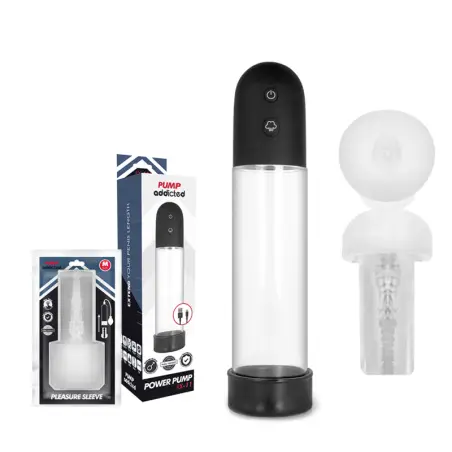 PUMP ADDICTED - BOMBA ERECCIÓN RX11 AUTOMÁTICA CON MASTURBADOR Bomba Alargadora Pene