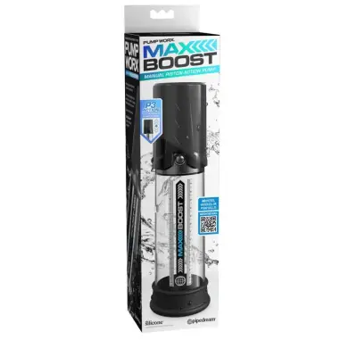 PUMP WORX - BOMBA DE ERECCION MAX BOOST NEGRO Bomba Alargadora Pene