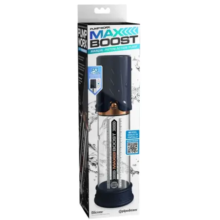 PUMP WORX - BOMBA DE ERECCION MAX BOOST AZUL Bomba Alargadora Pene