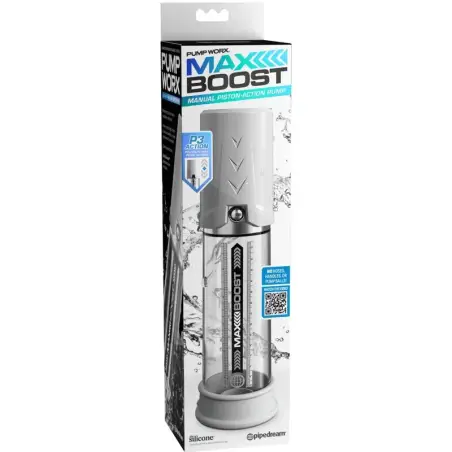 PUMP WORX - BOMBA DE ERECCION MAX BOOST BLANCO Bomba Alargadora Pene