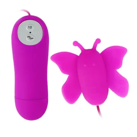 BAILE - ESTIMULADOR DE CLÍTORIS MARIPOSA LOVE EGGS 12 VELOCIDADES LILA CONTROL REMOTO Mini vibradores