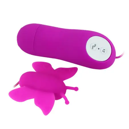 BAILE - ESTIMULADOR DE CLÍTORIS MARIPOSA LOVE EGGS 12 VELOCIDADES LILA CONTROL REMOTO Mini vibradores