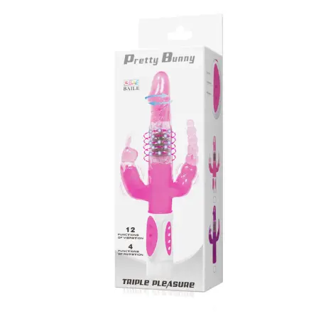 BAILE - PRETTY BUNNY TRIPLE VIBRADOR ROTADOR 