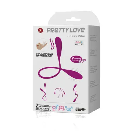 PRETTY LOVE - SMART SNAKY VIBE VIBRADOR 7 V + 3 TICKLING Vibradores HI-TECH