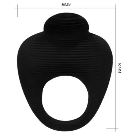 PRETTY LOVE - THIMBLE ANILLO VIBRADOR NEGRO Anillos con Vibración