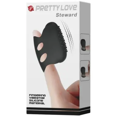 PRETTY LOVE - FLIRTATION DEDAL CON VIBRACIÓN STEWARD NEGRO Vibradores Dedo
