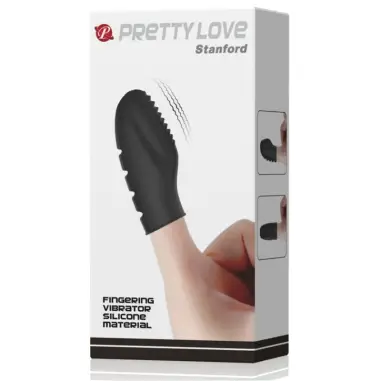 PRETTY LOVE - FLIRTATION DEDAL CON VIBRACIÓN STANFORD NEGRO Vibradores Dedo
