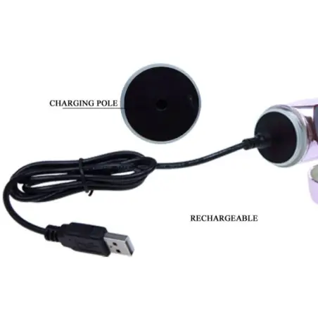 BAILE - VIBRADOR RECARGABLE CON ROTACION Y ESTIMULADOR THROBBING BUTTERF Rotadores y vibradores