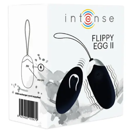INTENSE - FLIPPY II HUEVO RECARGABLE REMOTO NEGRO 