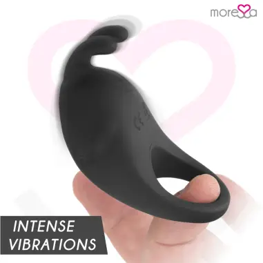 MORESSA - BRAD PREMIUM SILICONE RECARGABLE NEGRO Anillos con Vibración