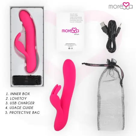 MORESSA - ETHAN EFECTO WAVE MAS POTENTE VIBRACIÓN PREMIUM SILICONE RECARGABLE 