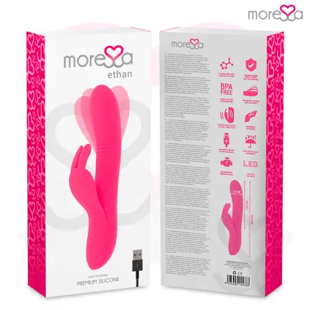 MORESSA - ETHAN EFECTO WAVE MAS POTENTE VIBRACIÓN PREMIUM SILICONE RECARGABLE 