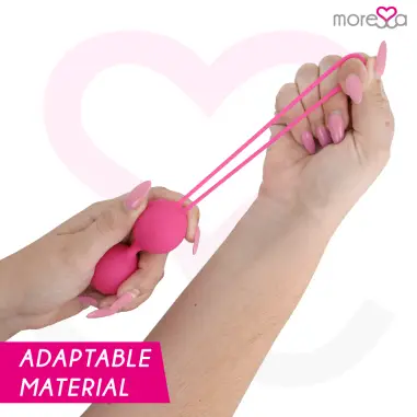 MORESSA - OSIAN THREE ENTRENAMIENTO SUELO PELVICO 85 gr PREMIUM SILICONA ROSA Bolas Silicona