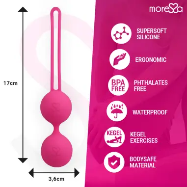 MORESSA - OSIAN THREE ENTRENAMIENTO SUELO PELVICO 85 gr PREMIUM SILICONA ROSA Bolas Silicona