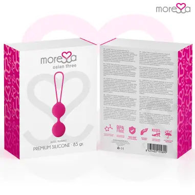 MORESSA - OSIAN THREE ENTRENAMIENTO SUELO PELVICO 85 gr PREMIUM SILICONA ROSA Bolas Silicona
