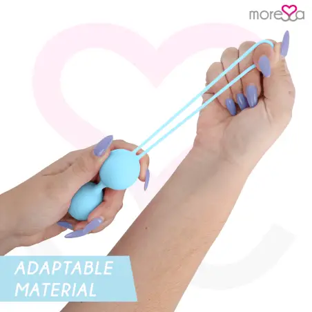 MORESSA - OSIAN THREE ENTRENAMIENTO SUELO PELVICO 85 gr PREMIUM SILICONA TURQUESA Bolas Silicona