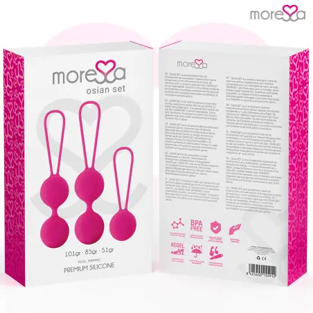 MORESSA - OSIAN SET PREMIUM SILICONA ROSA (Osian One - 51 g | Osian Two - 101 g | Osian Three 85 g) 