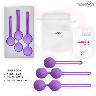 MORESSA - OSIAN SET Osian One 51 Gr / Osian Two 101 Gr / Osian Three 85 gr PREMIUM SILICONA LILA 