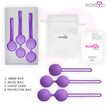 MORESSA - OSIAN SET Osian One 51 Gr / Osian Two 101 Gr / Osian Three 85 gr PREMIUM SILICONA LILA 