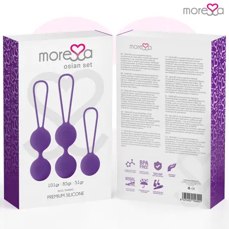 MORESSA - OSIAN SET Osian One 51 Gr / Osian Two 101 Gr / Osian Three 85 gr PREMIUM SILICONA LILA 