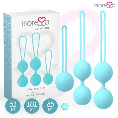 MORESSA - OSIAN SET Osian One 51 Gr / Osian Two 101 Gr / Osian Three 85 gr PREMIUM SILICONA TURQUESA 