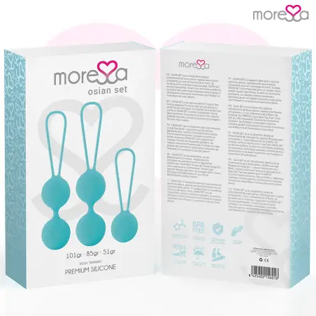 MORESSA - OSIAN SET Osian One 51 Gr / Osian Two 101 Gr / Osian Three 85 gr PREMIUM SILICONA TURQUESA 