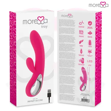 MORESSA - TROY MASAJEADOR PUNTO G Y CLITORIS PREMIUM SILICONE RECARGABLE 