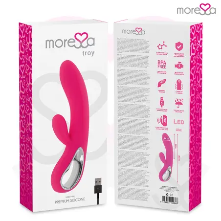 MORESSA - TROY MASAJEADOR PUNTO G Y CLITORIS PREMIUM SILICONE RECARGABLE 