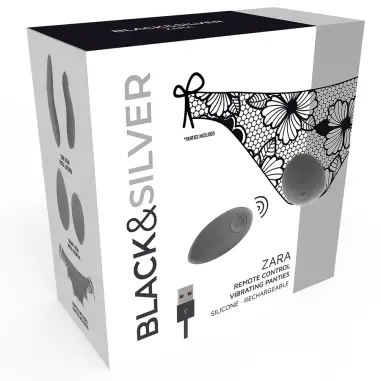 BLACK&SILVER - ZARA ESTIMULADOR CONTROL REMOTO CON PANTY GRATIS 