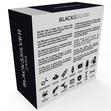 BLACK&SILVER - ZARA ESTIMULADOR CONTROL REMOTO CON PANTY GRATIS 